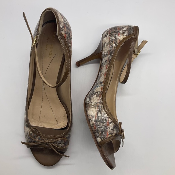 kate spade Shoes - KATE SPADE OPEN TOE KITTEN HEELS